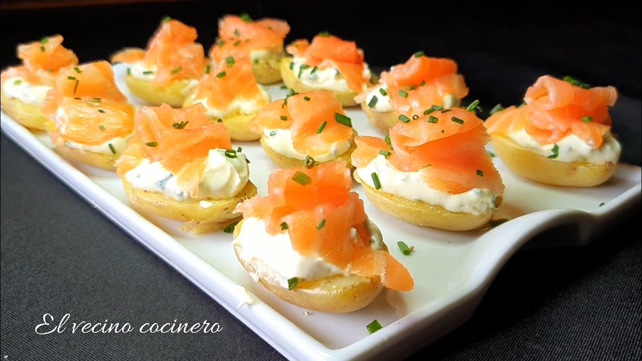 aperitivos rápidos con salmón ahumado