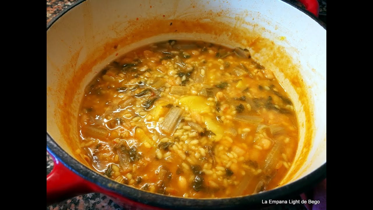 arroz con acelgas y patatas