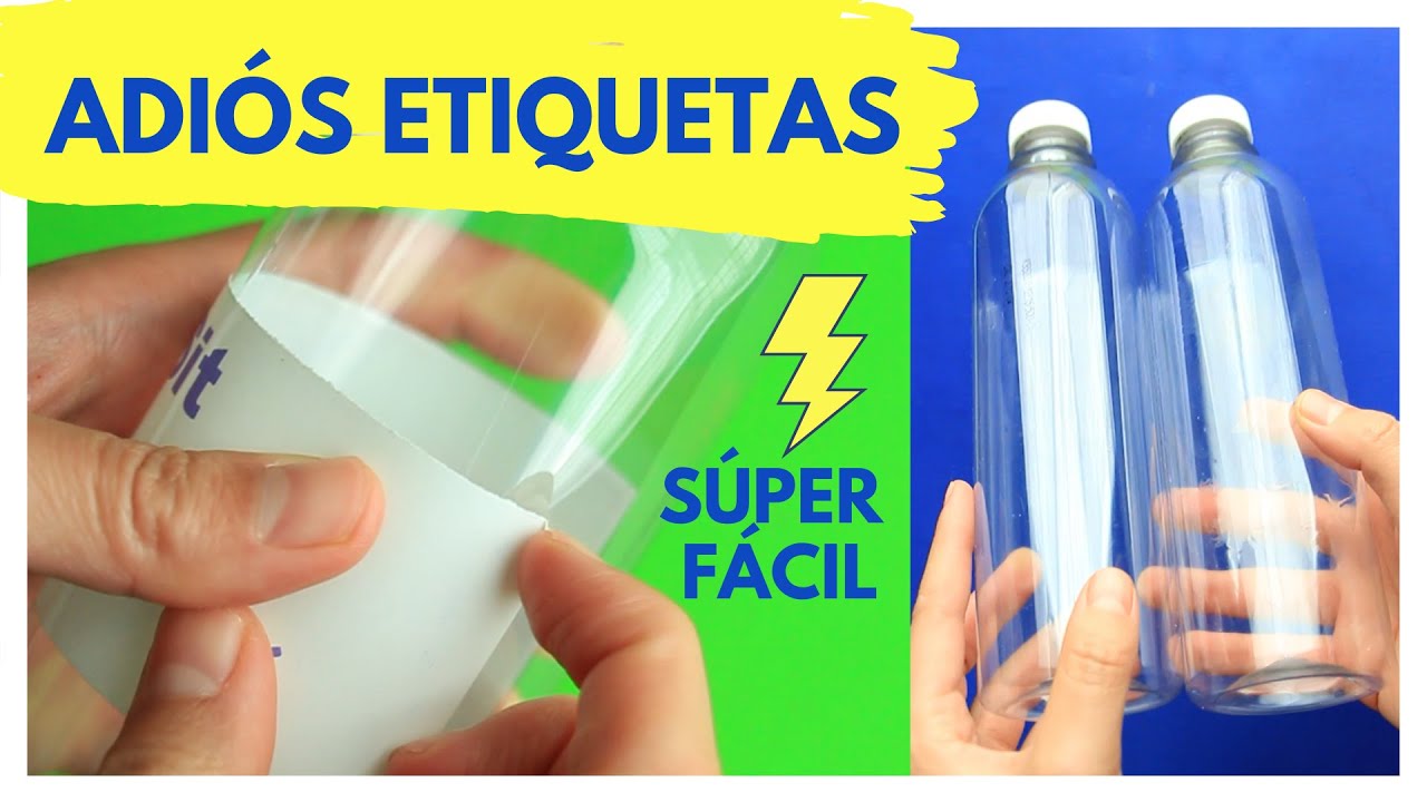 como quitar el pegamento de una pegatina en plástico