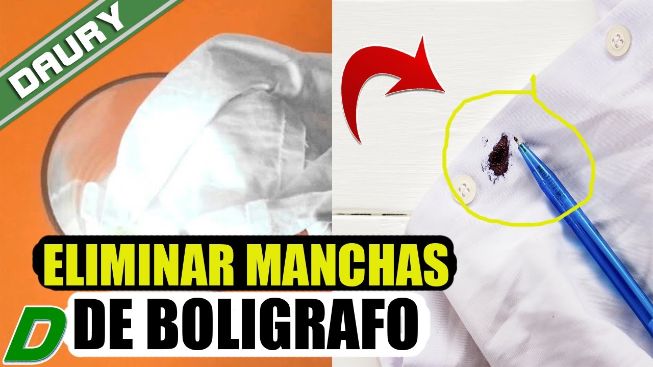 como quitar las manchas de boli de la ropa