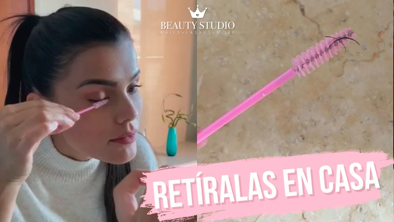 como quitarse pestañas postizas