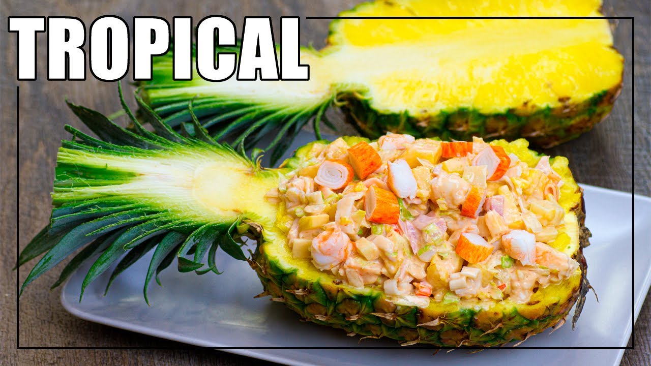 ensalada de marisco y piña