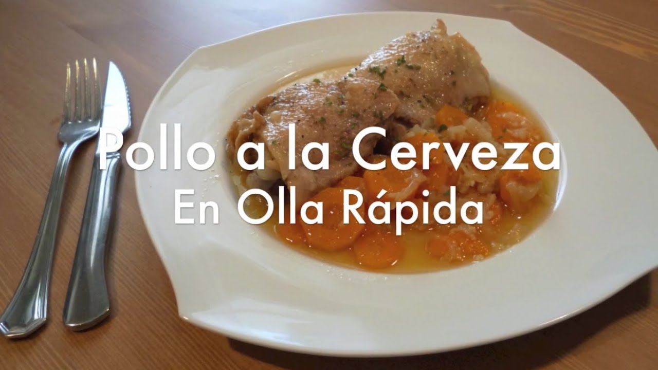 muslos de pollo a la cerveza olla express
