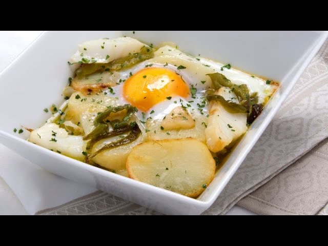 bacalao con patatas y huevo