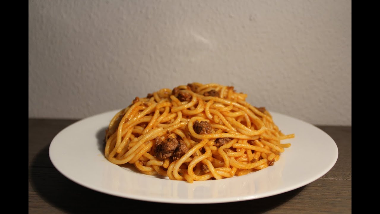 carne picada con espaguetis
