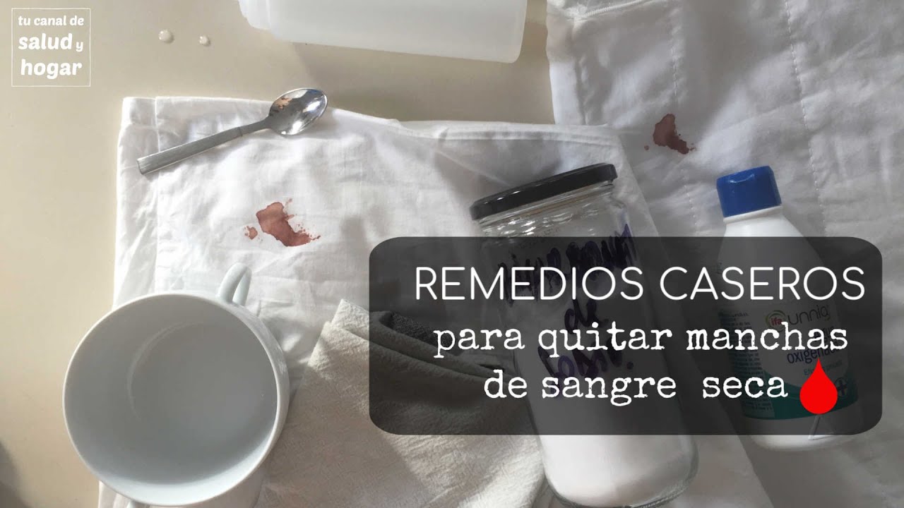 como limpiar manchas de sangre en ropa blanca