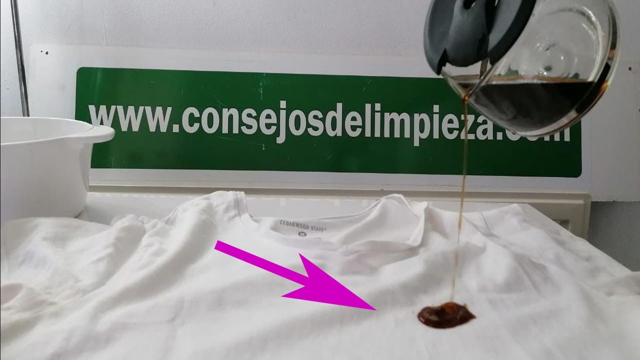 como quitar las manchas de cafe en la ropa