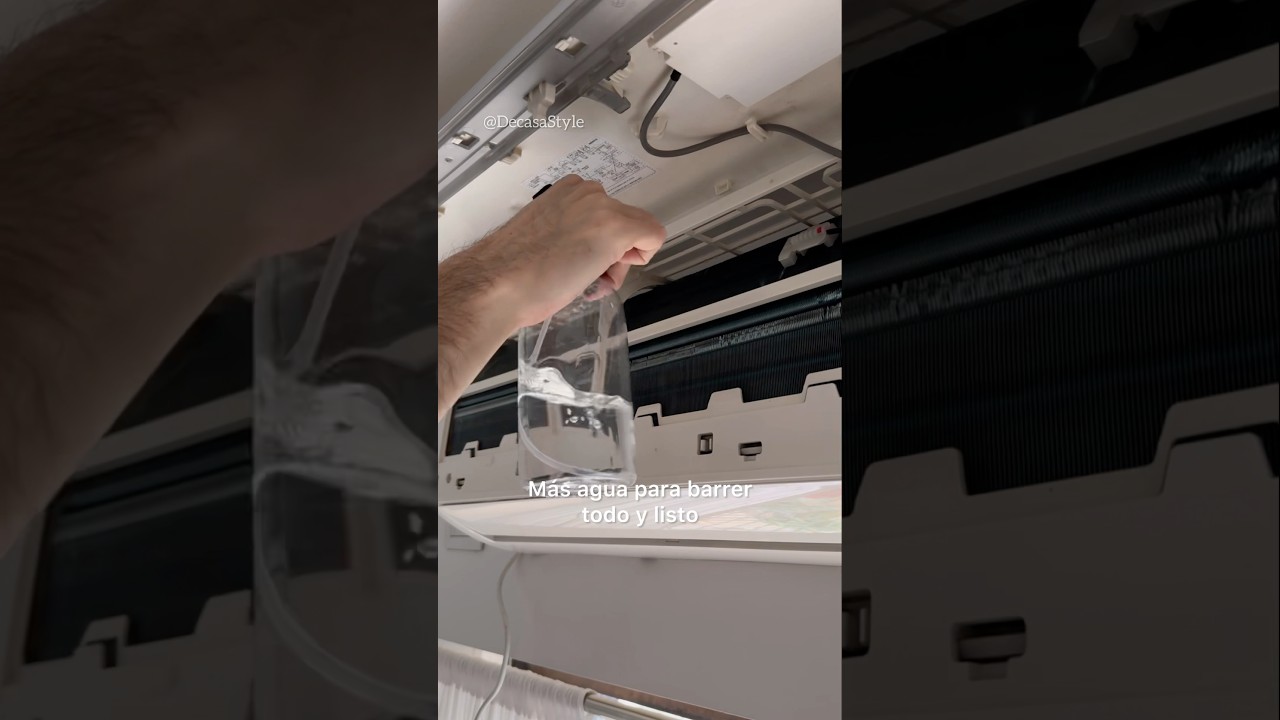 fregar suelo con agua del aire acondicionado