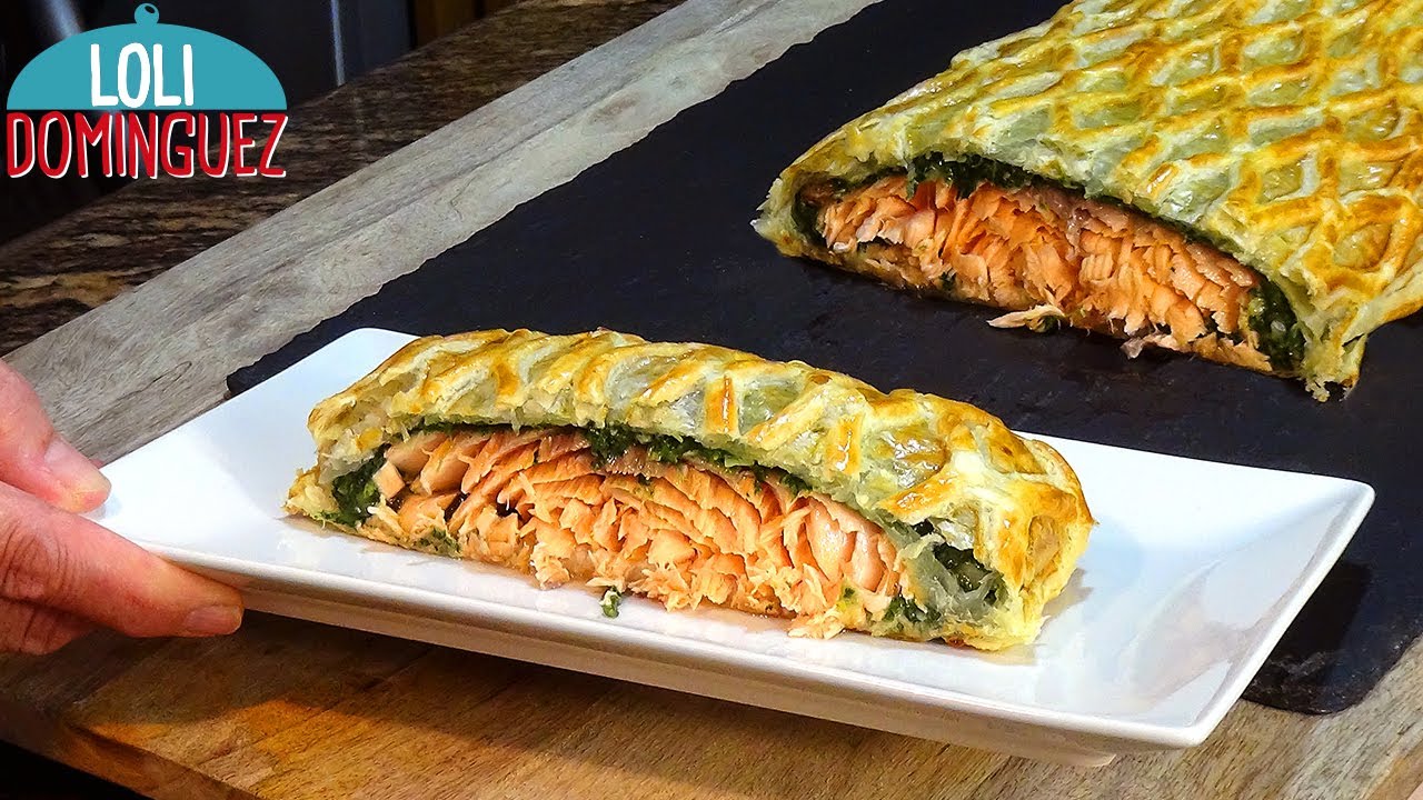 hojaldre relleno de salmón