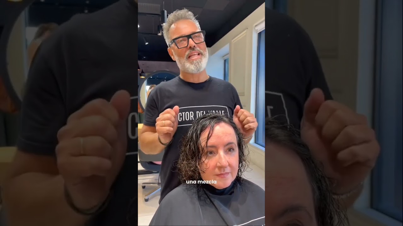 media melena con canas