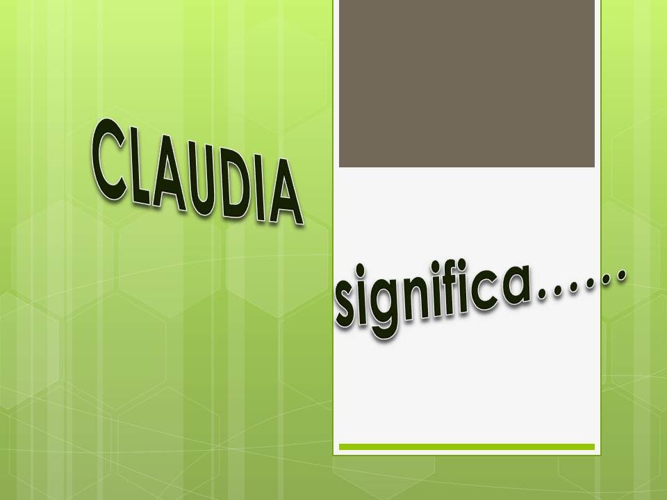 onomástica de claudia
