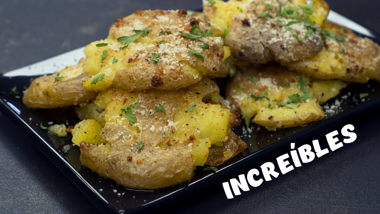 patatas machacadas al horno