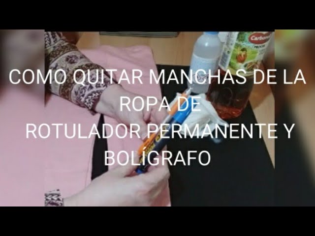 quitar rotulador permanente ropa