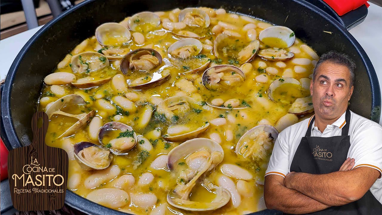 receta fabes con almejas olla express