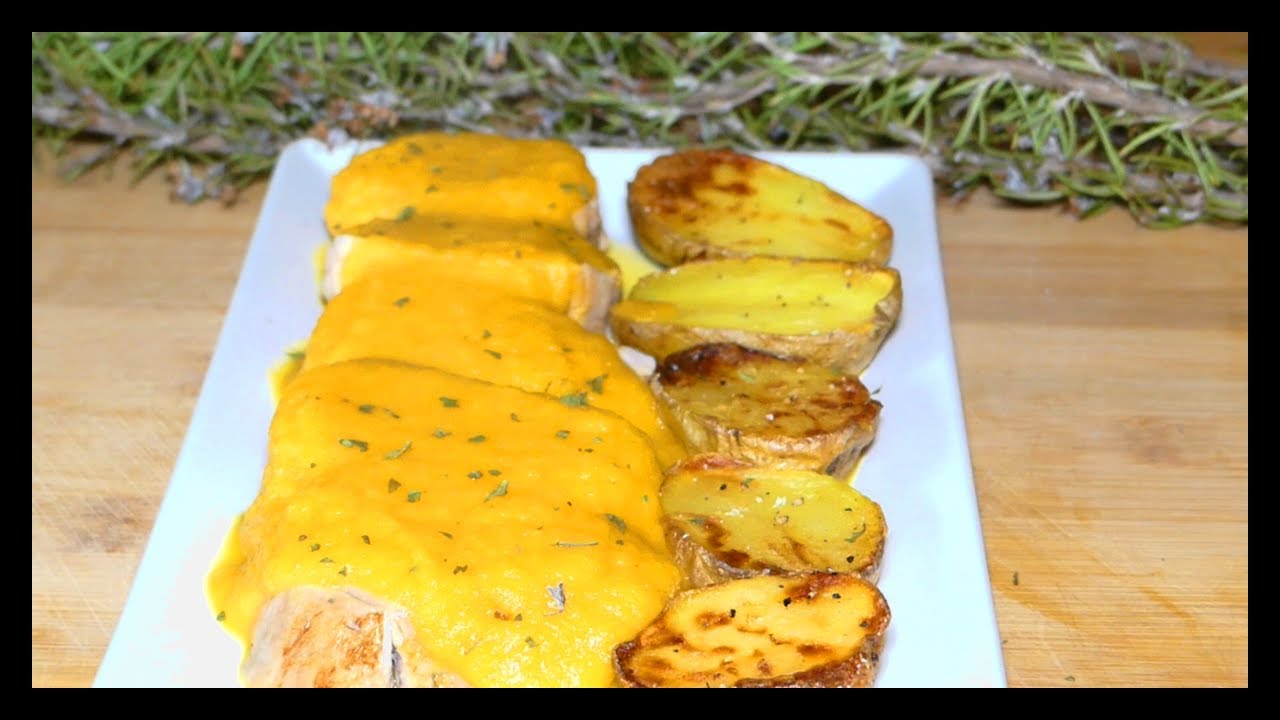 solomillo de cerdo al horno con manzanas