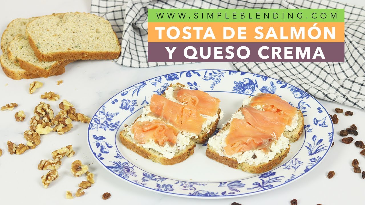 tosta de salmon ahumado y queso