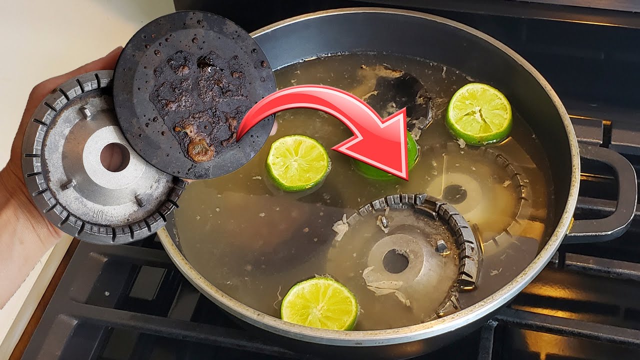 truco para limpiar los quemadores de una cocina de gas
