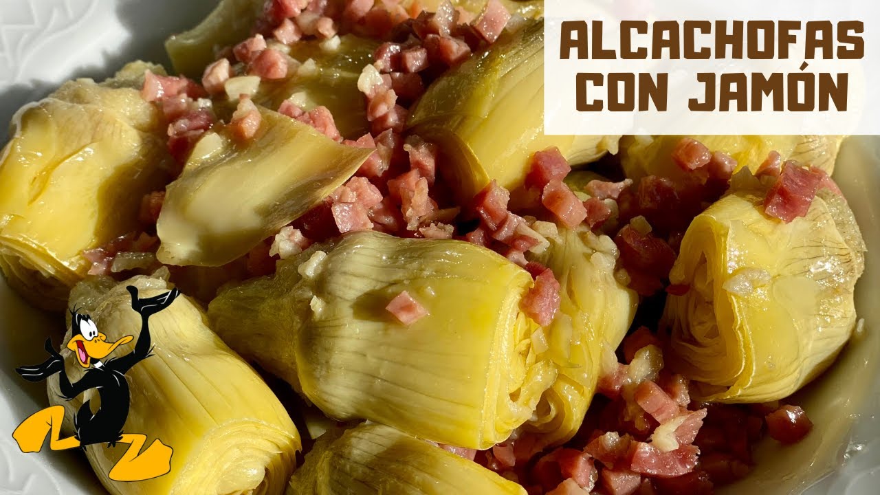 alcachofas de bote con jamon receta