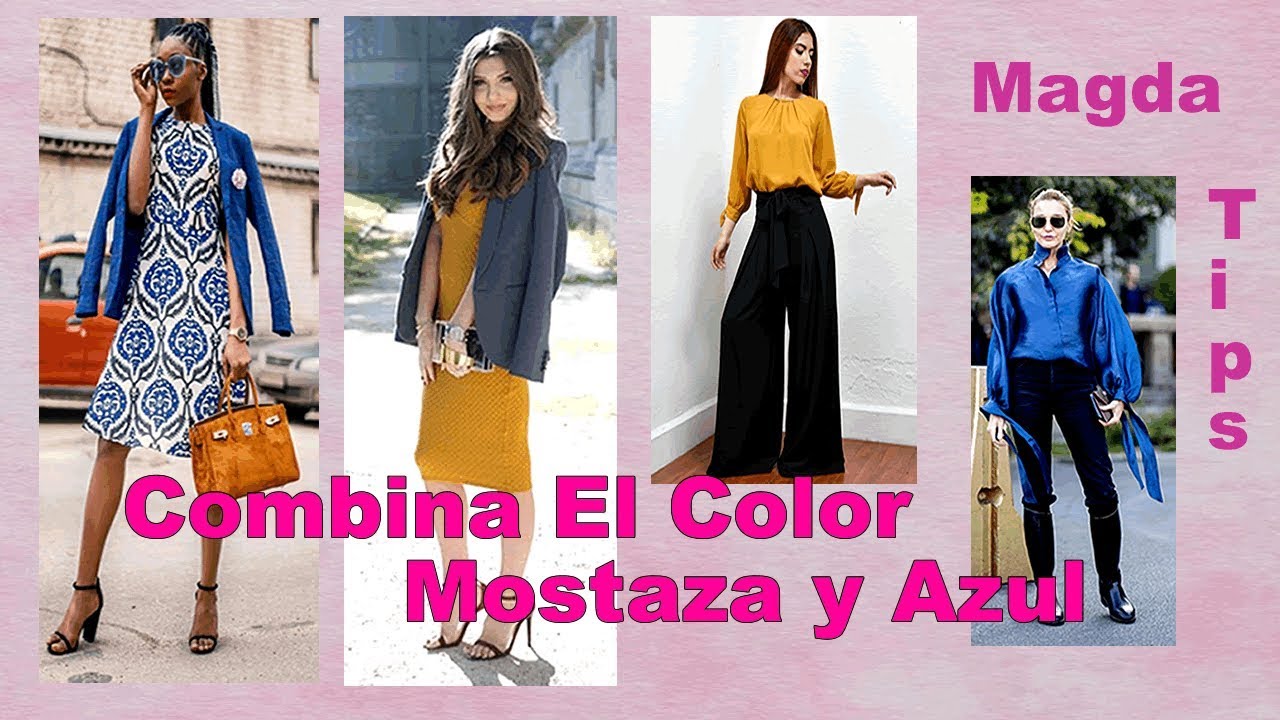 combinar mostaza y azul