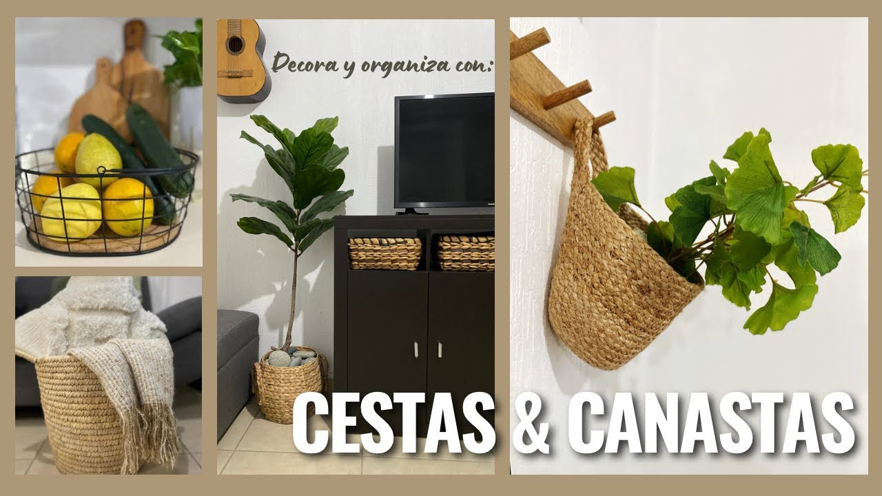 decorar cestas de mimbre
