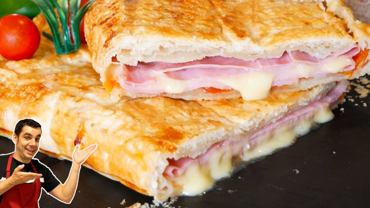 empanada de jamón york y queso y tomate