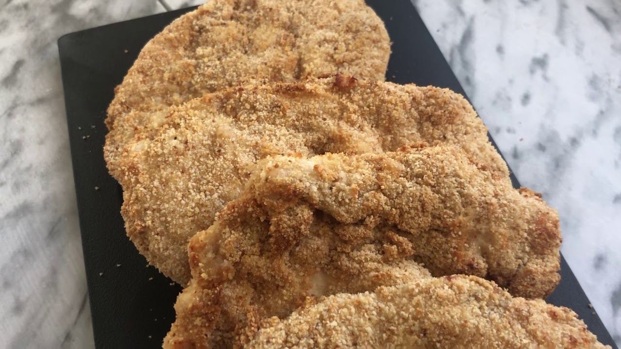 filete de pollo empanado en freidora de aire