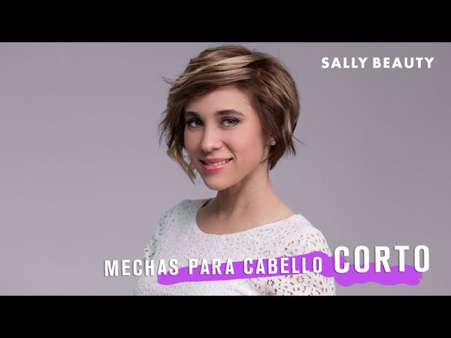 mechas balayage rubias pelo corto liso