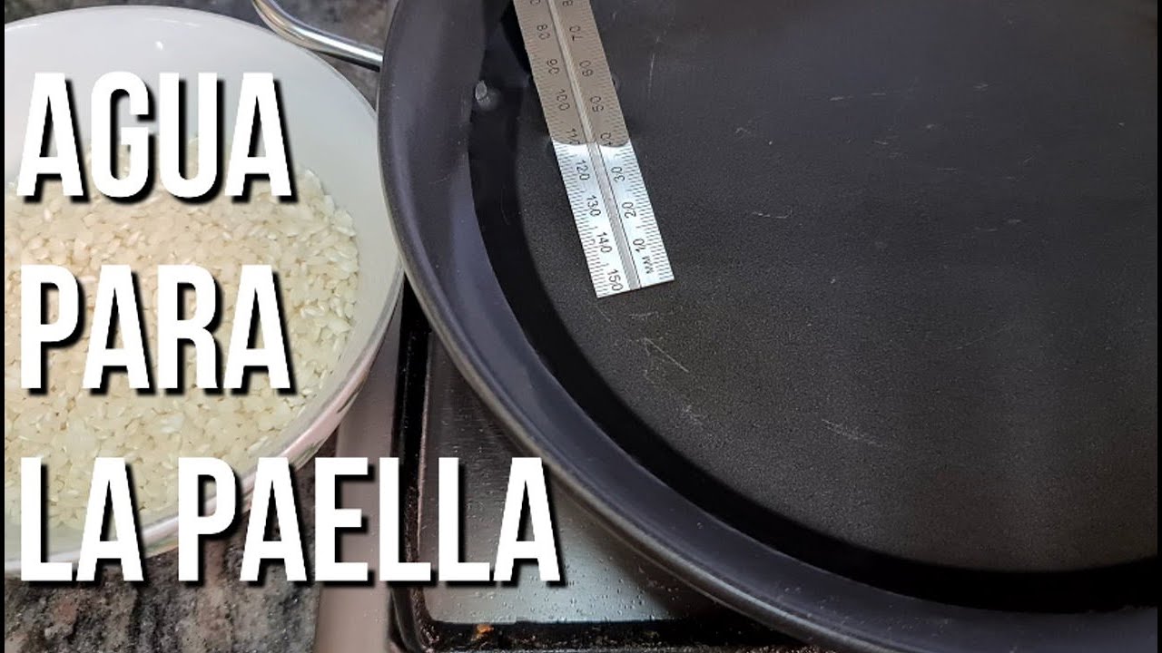 partes de agua por arroz paella