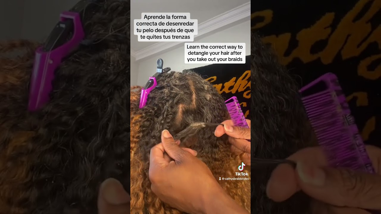pelo despues de quitarse las trenzas