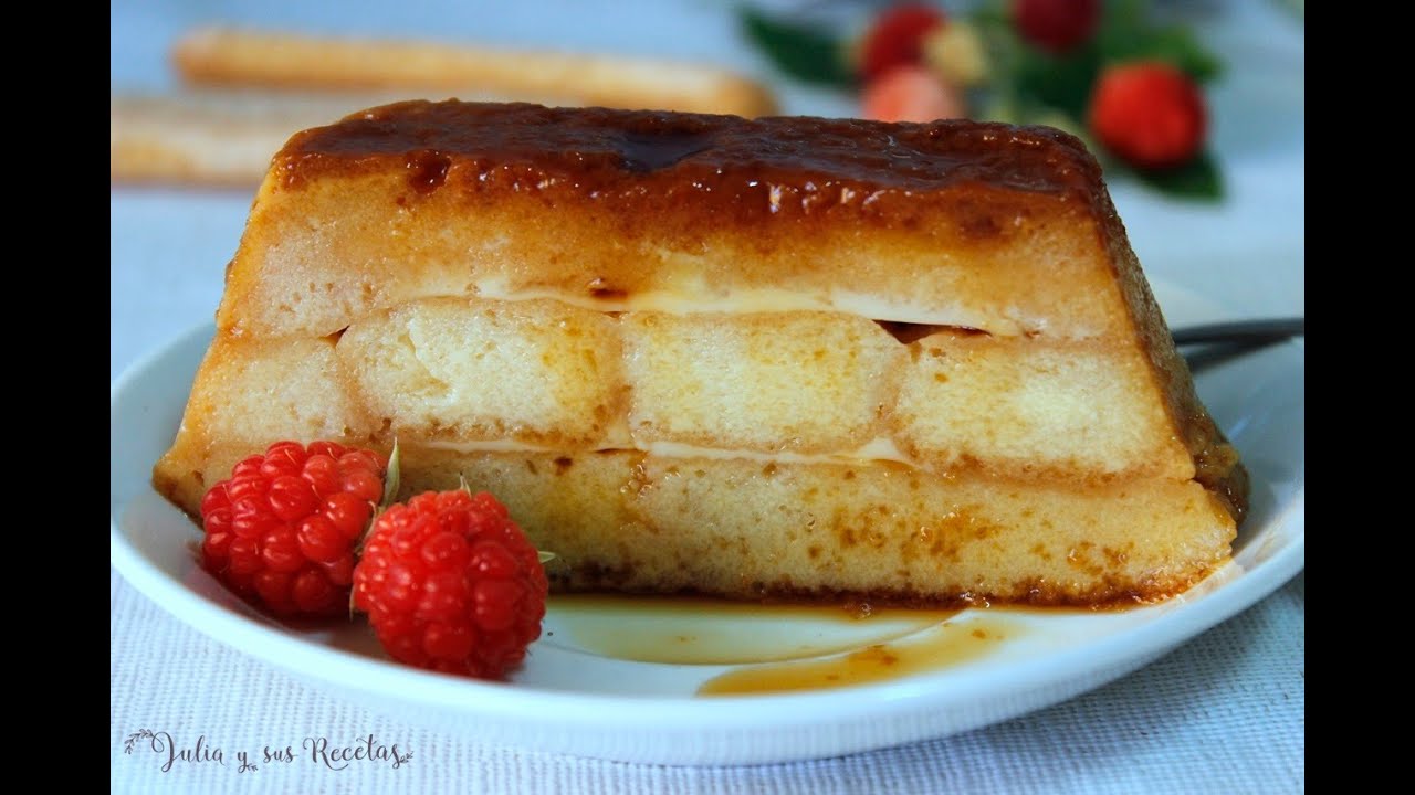 postre con bizcocho de soletilla