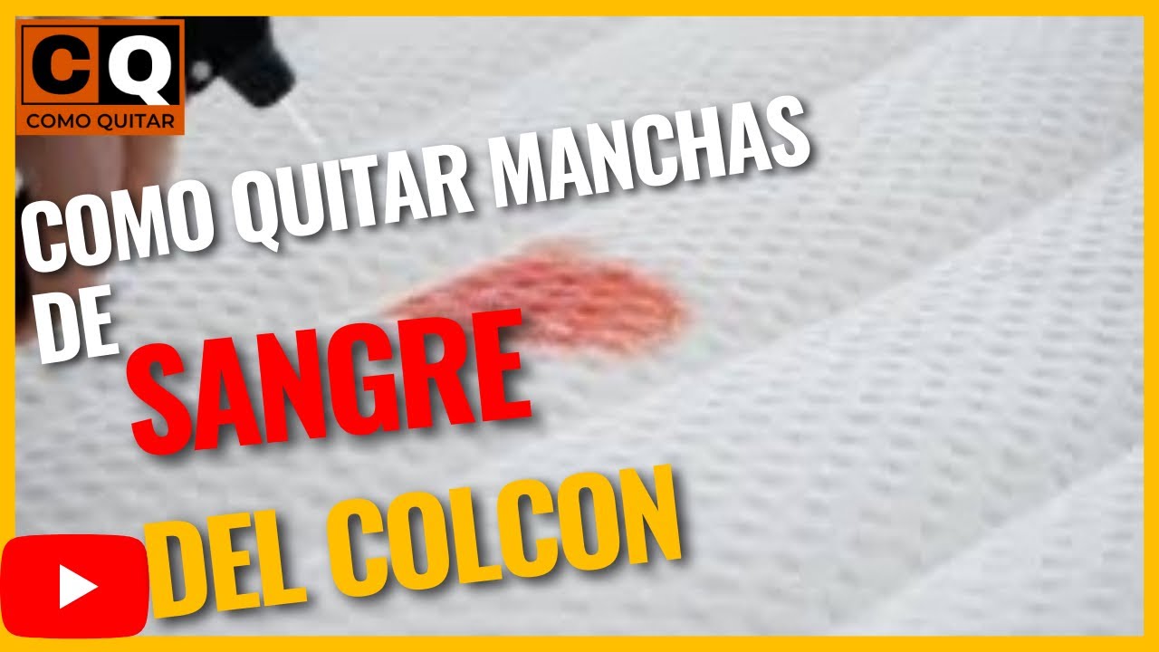 quitar manchas de sangre del colchón