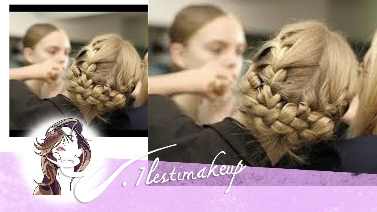 recogido con trenzas de raiz