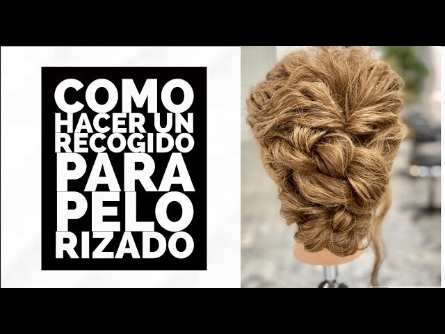 recogidos bajos pelo rizado