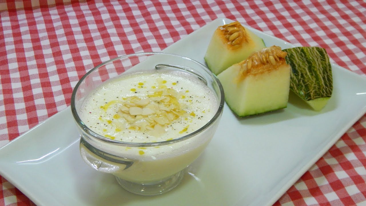 sopa fria de melon con yogur