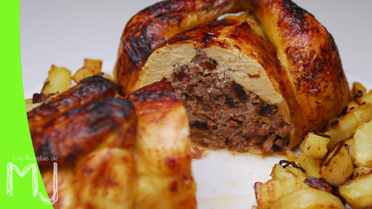 tiempo horno pollo relleno