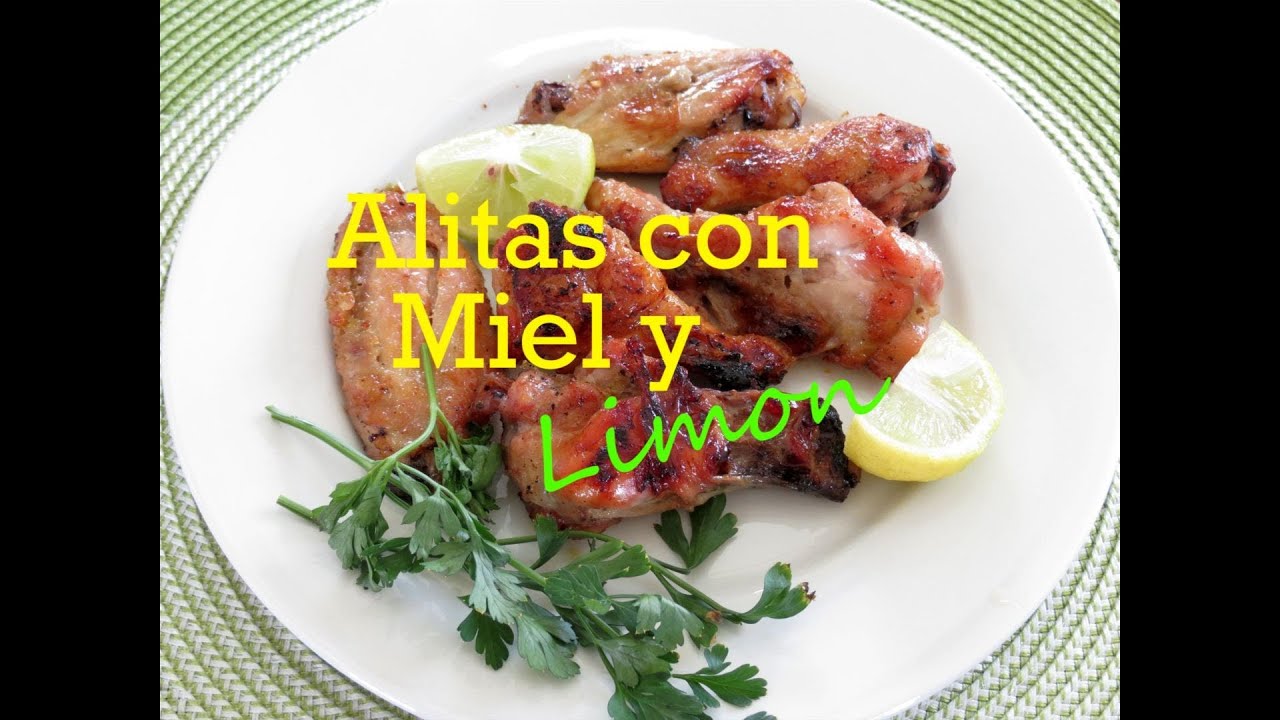 alitas de pollo al horno crujientes con limón y miel
