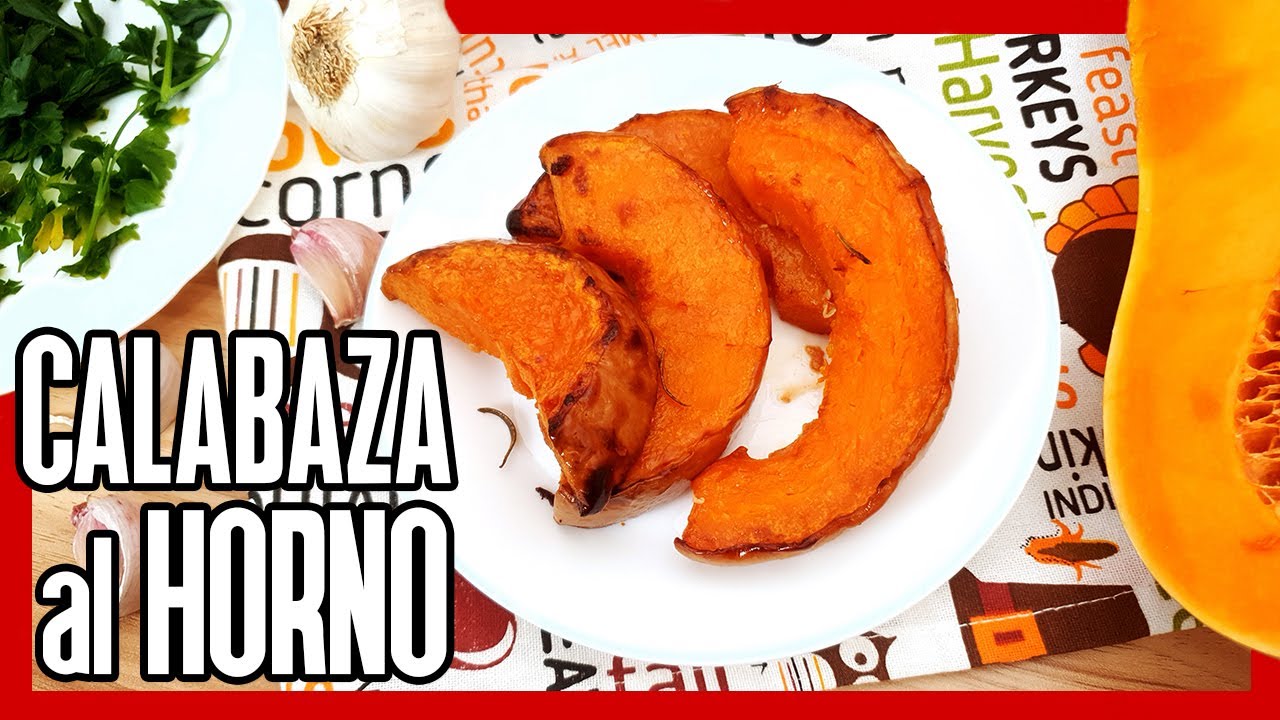 asar calabaza en el horno
