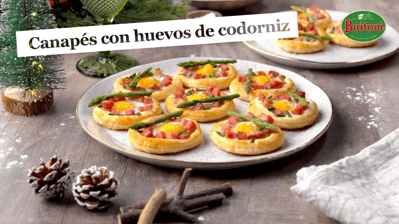 canapes con huevo de codorniz