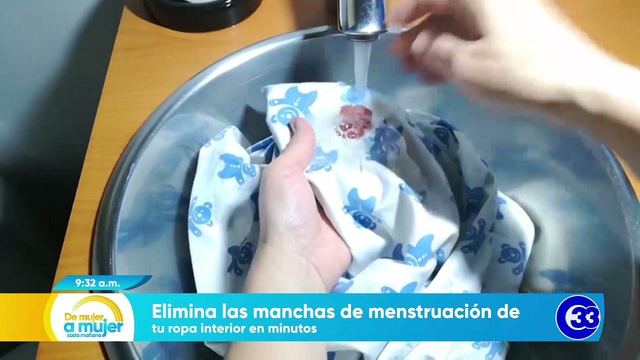 cómo quitar manchas de sangre de menstruación seca