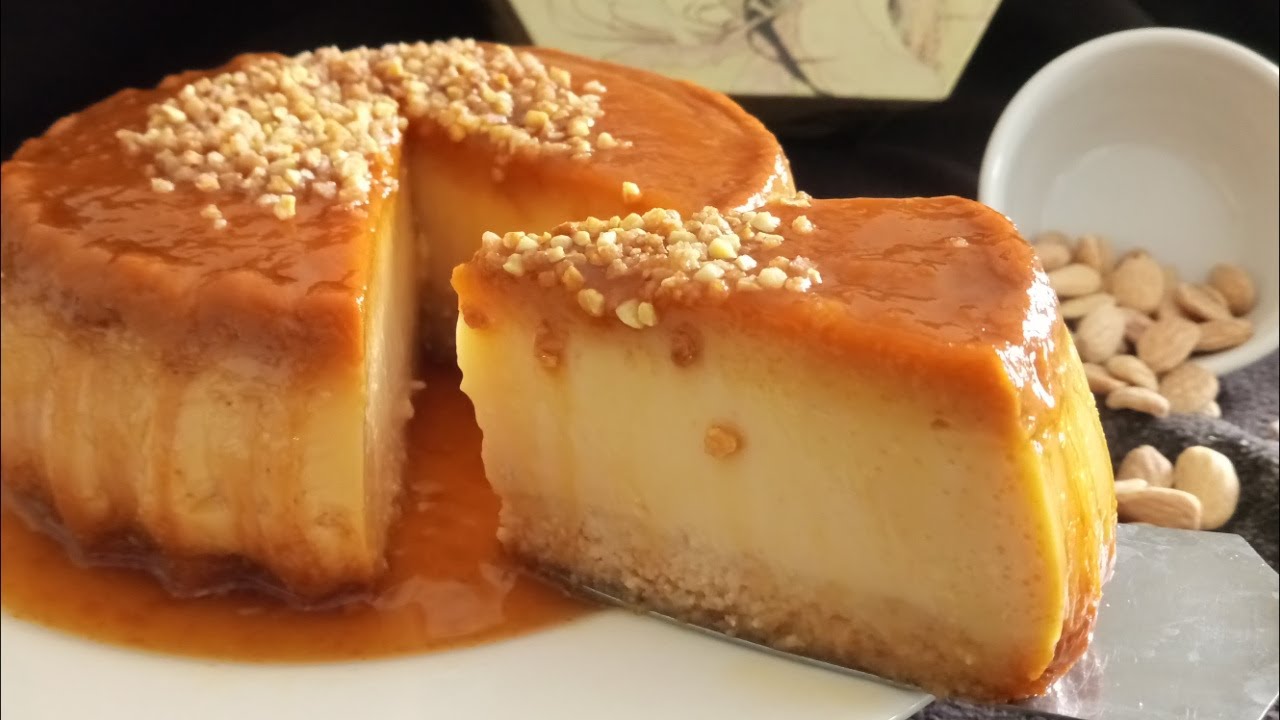 flan de turrón duro