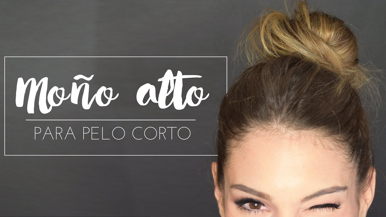 moño alto media melena