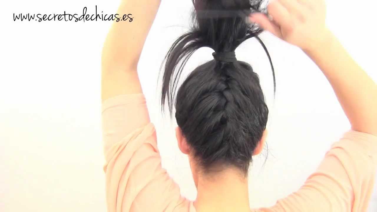 moño con trenza abajo