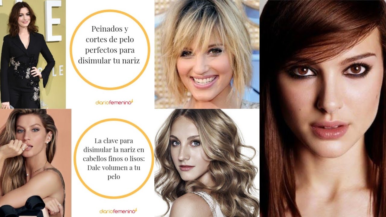 peinados para nariz grande