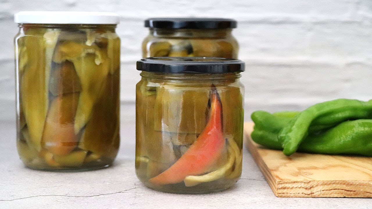 pimientos verdes conserva