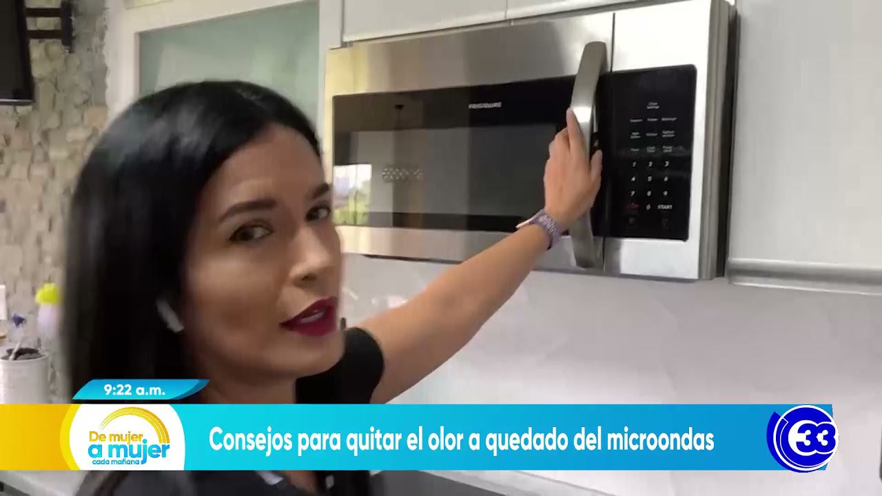 quitar olor a quemado microondas