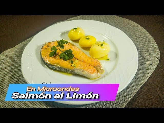 salmón al microondas con limón
