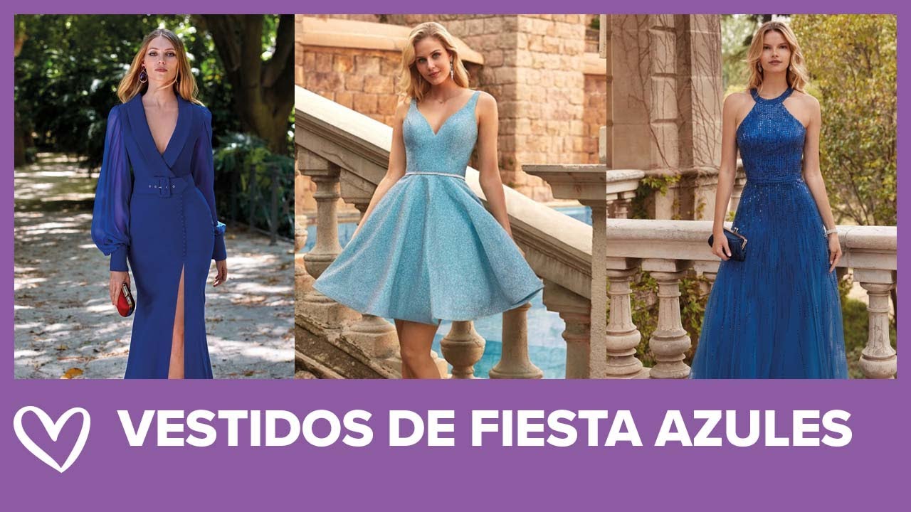 vestido invitada boda azul